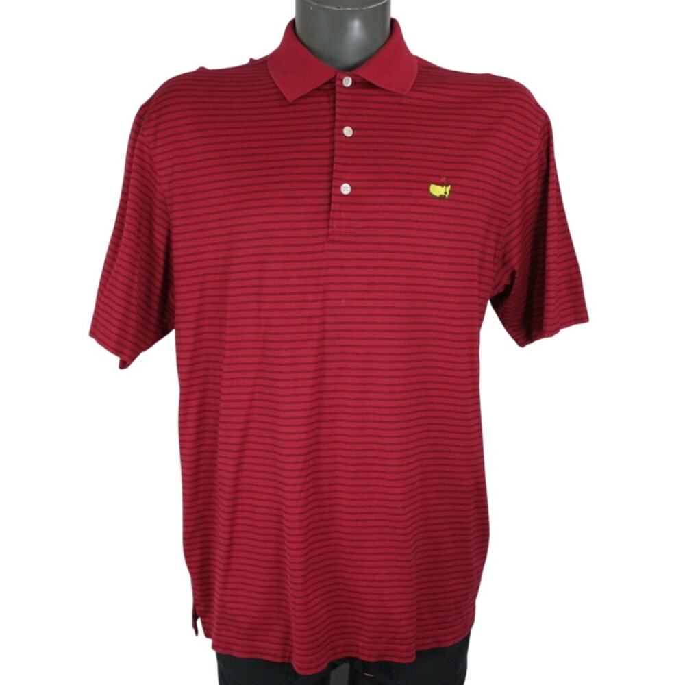 Vintage Masters Amen Corner Polo Shirt Mens L USA Golf Augusta Striped